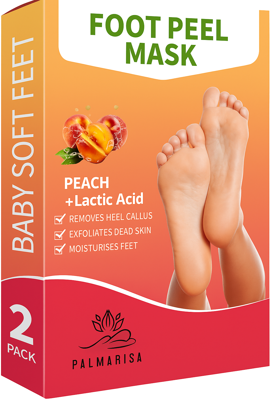 Peach Foot Peel Mask 2 Pack